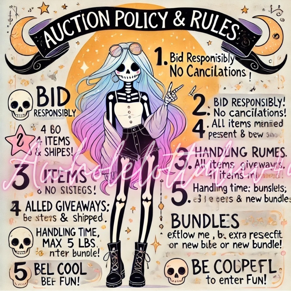 Auction rules and policies please read